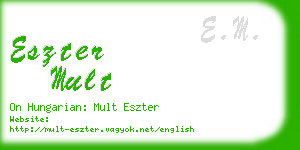 eszter mult business card